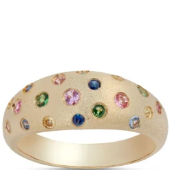 Confetti Sapphire Ring, 14K Yellow Gold