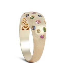 Confetti Sapphire Ring, 14K Yellow Gold