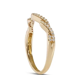 Contour Diamond Band, 14K Yellow Gold