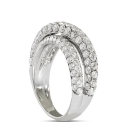 Crossover Diamond Ring in 14K White Gold