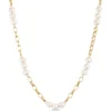 Cultured Freshwater Paperclip Pearl Necklace 14K, 20"