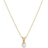 Cultured Pearl Baby Necklace, 14k Yellow Gold
