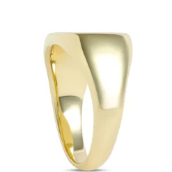 Cushion Cut Malachite Ring, 14K Yellow Gold