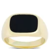 Cushion Onyx Ring, 14K Yellow Gold