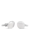 Cushion Shaped Cufflinks, Sterling Silver