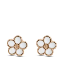 Daisy Shaped Baby Studs, 14K Yellow Gold