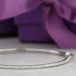 Diamond Bangle Bracelet 14K