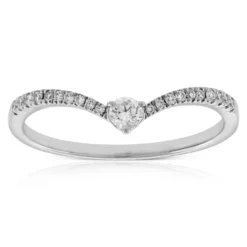 Diamond Chevron Ring 14K