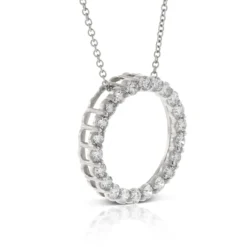 Diamond Circle Pendant 14K, 1 ctw.