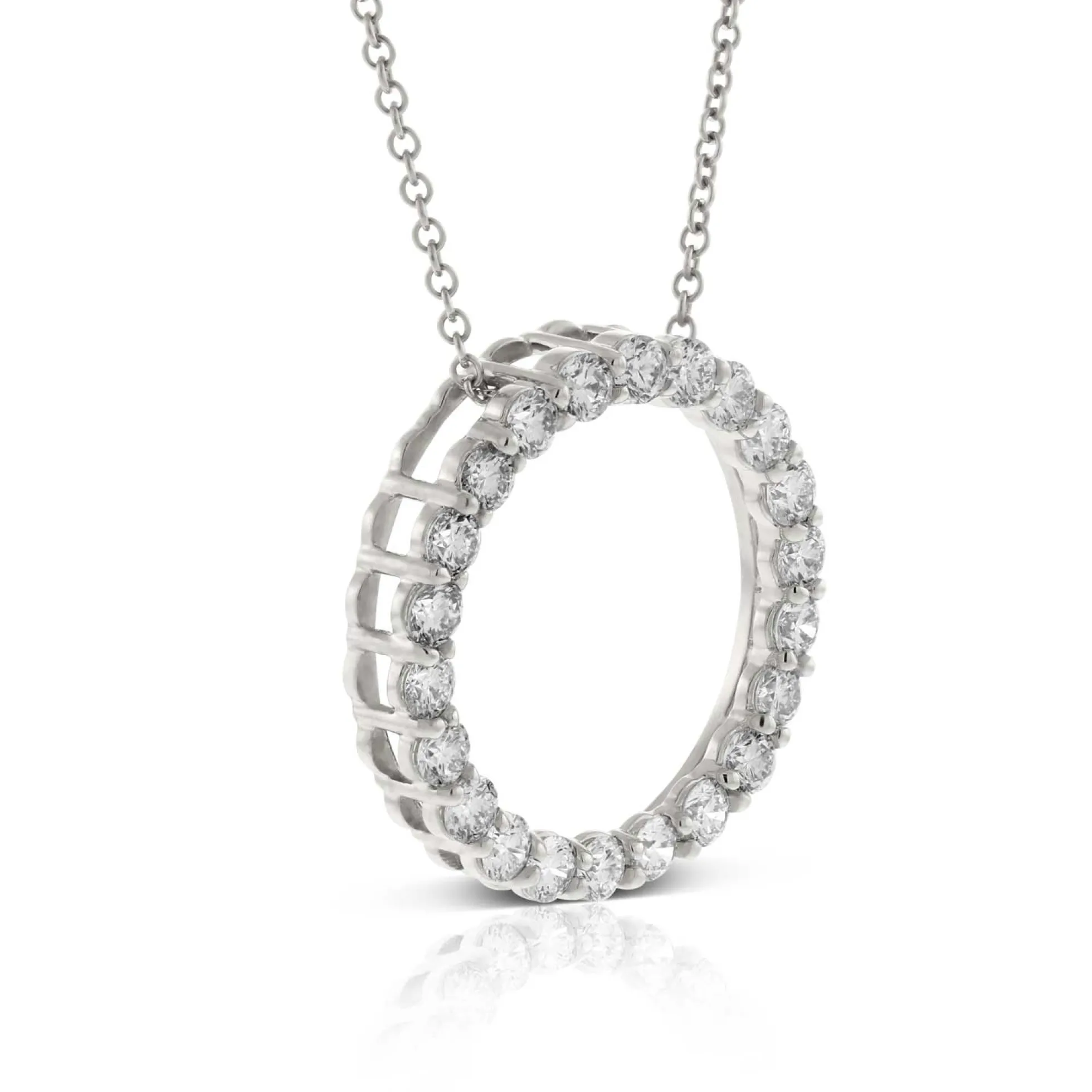 Diamond Circle Pendant 14K, 1 ctw.