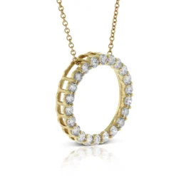 Diamond Circle Pendant 14K, 1 ctw.