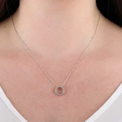 Diamond Circle Pendant 14K, 1/4 ctw.