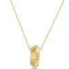 Diamond Circle Pendant, 14k Yellow Gold