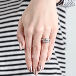 Diamond Cluster Halo Ring 14K