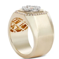Diamond Cluster Halo Ring, 14K Gold