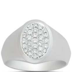 Diamond Cluster Ring, 14K White Gold