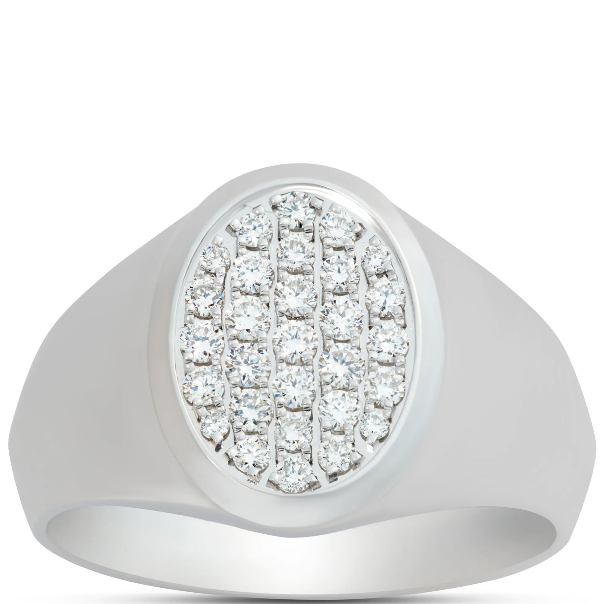 Diamond Cluster Ring, 14K White Gold