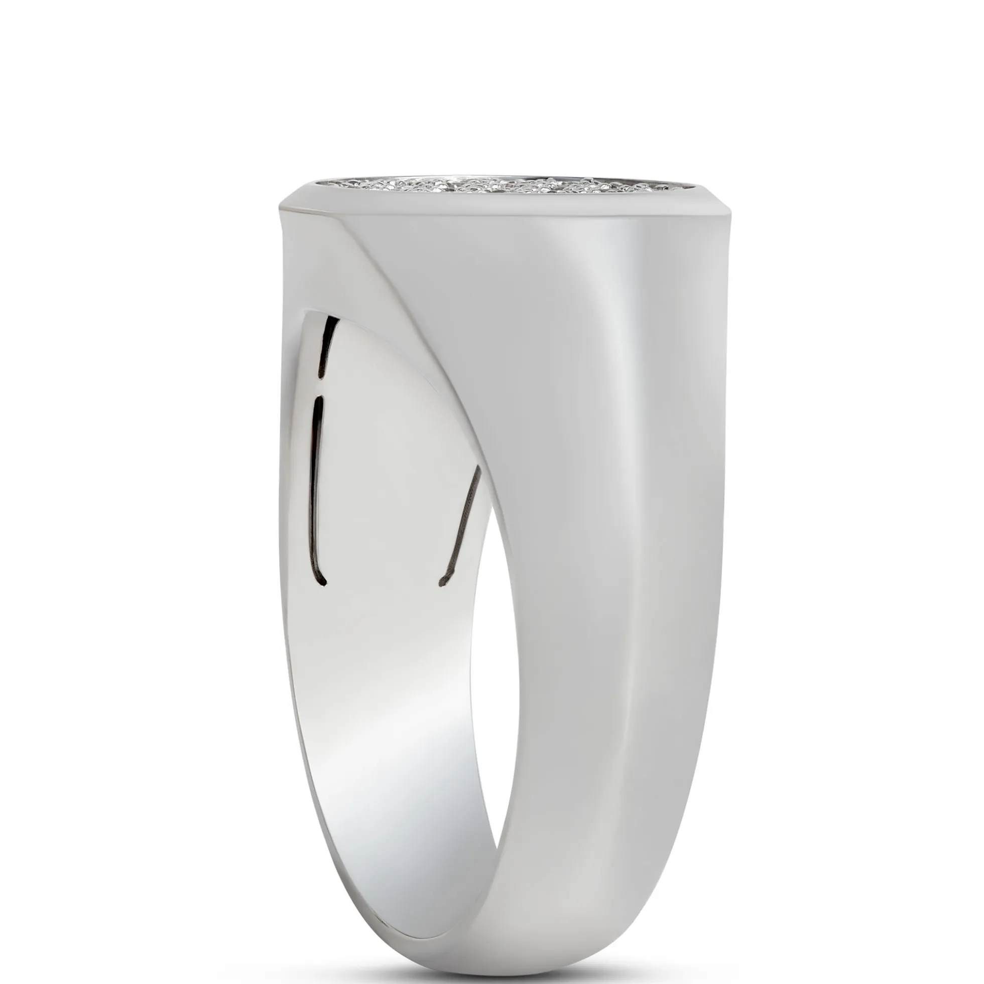Diamond Cluster Ring, 14K White Gold