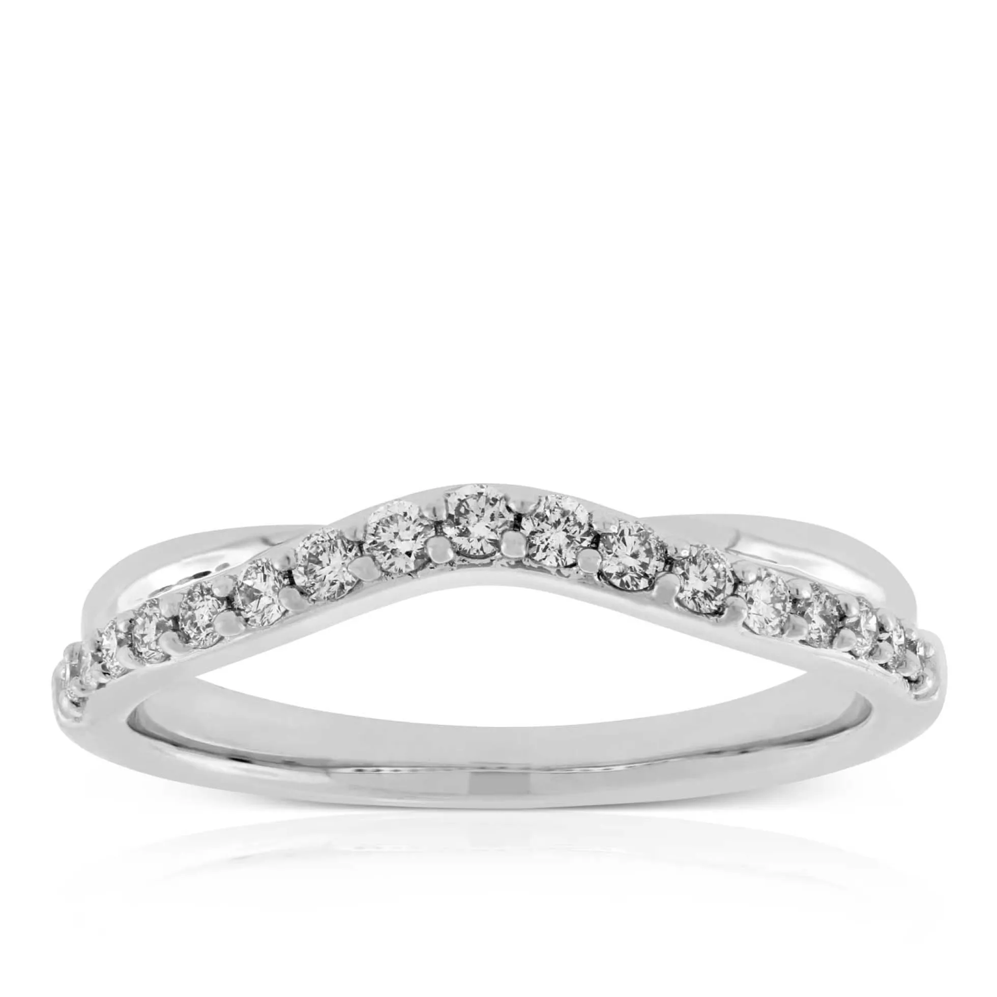 Diamond Contour Band 14K