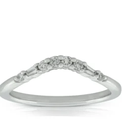 Diamond Contour Band 14K