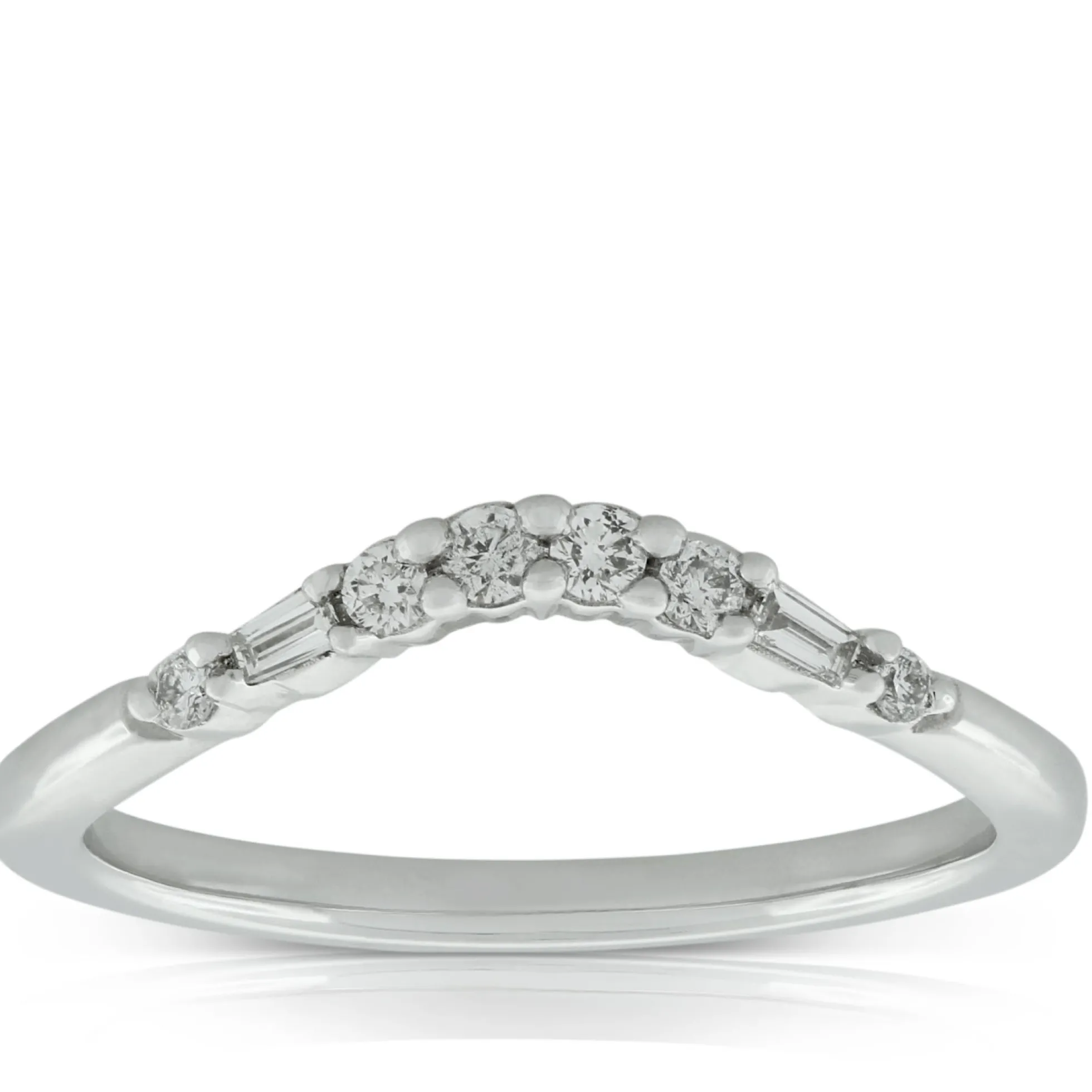 Diamond Contour Band 14K