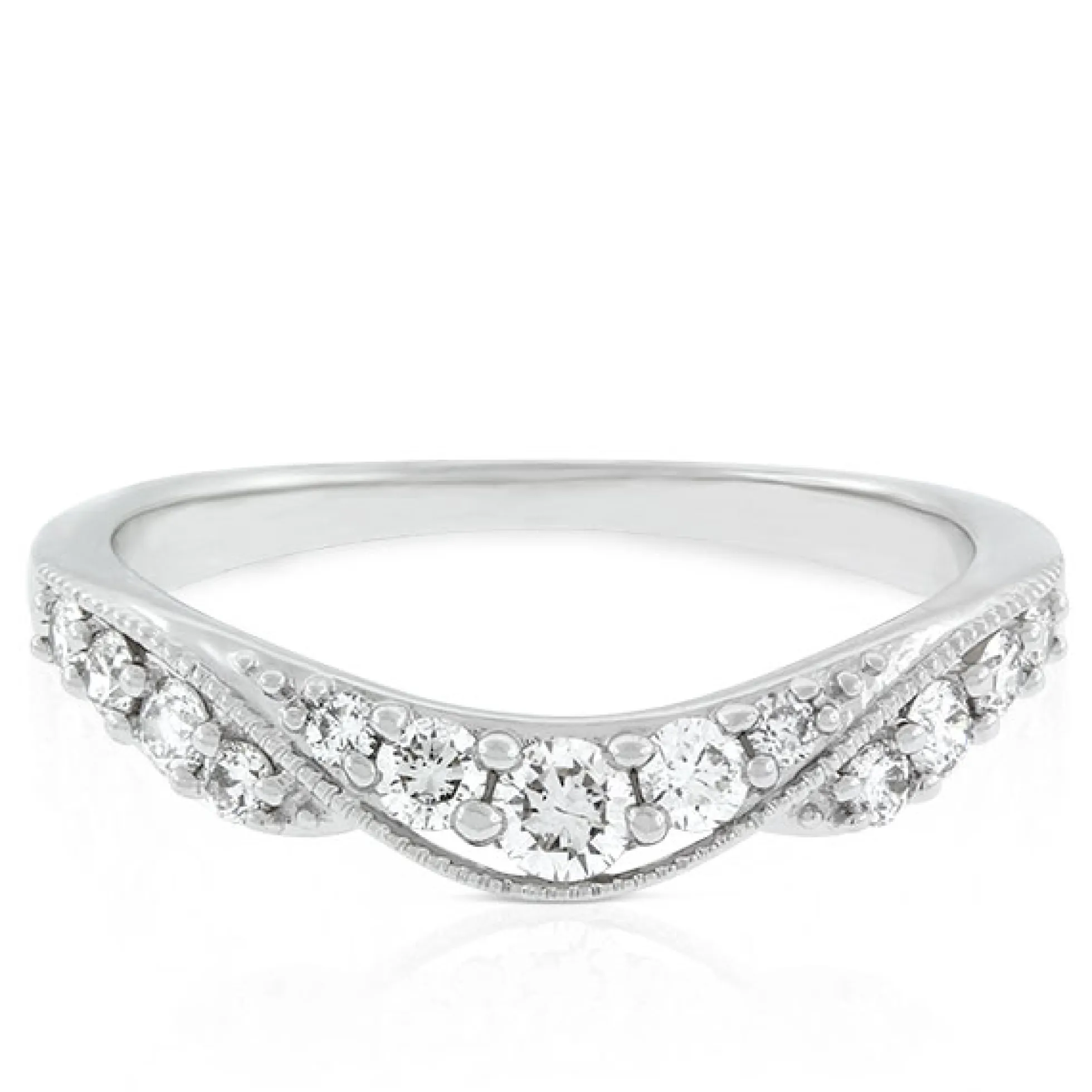 Diamond Contour Band 14K