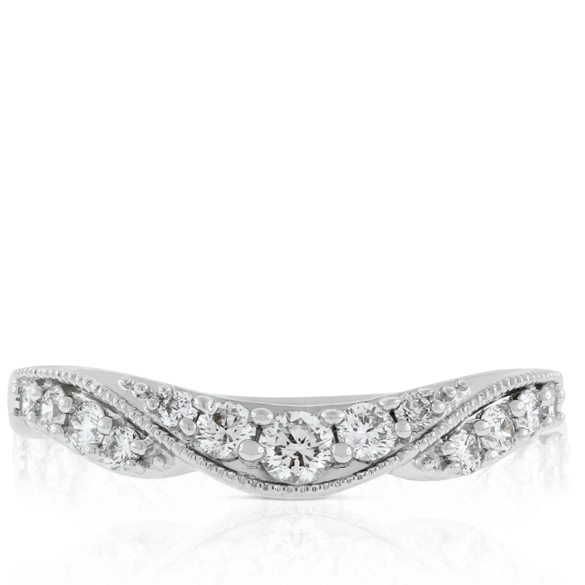 Diamond Contour Band 14K