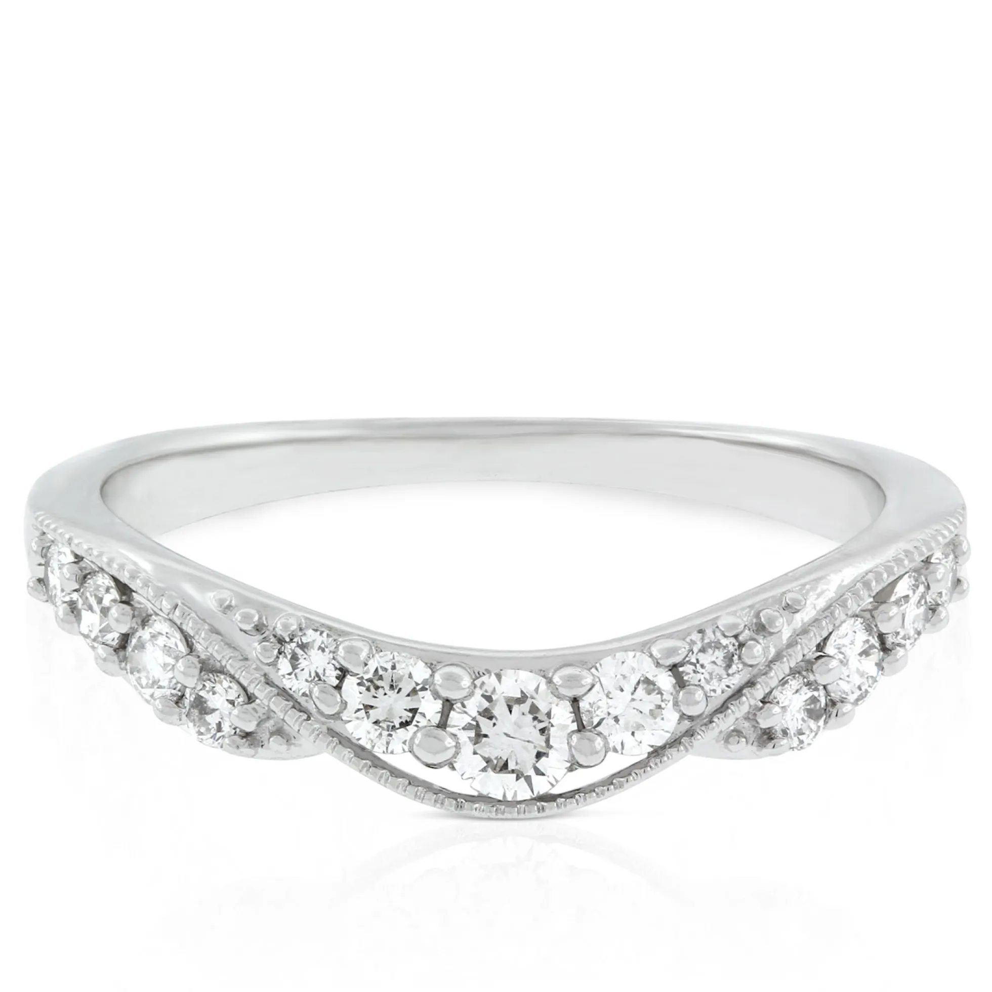 Diamond Contour Band 14K