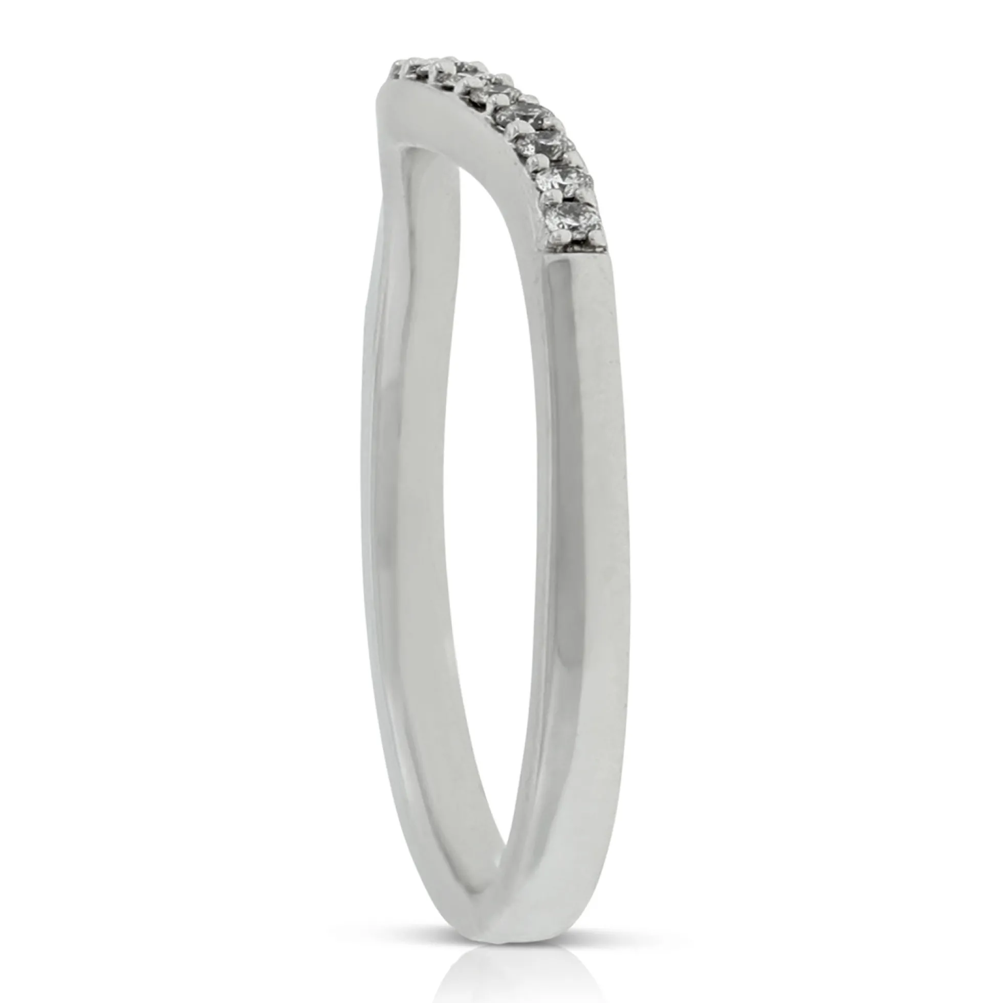 Diamond Contour Band 14K