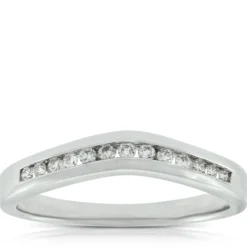 Diamond Contour Band 14K