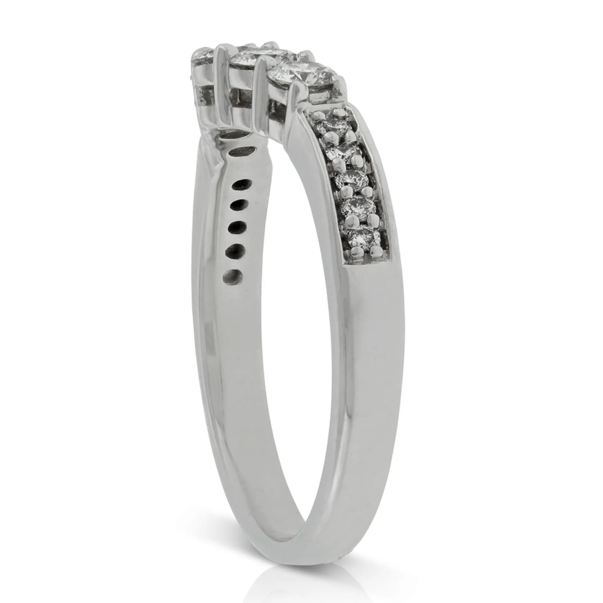 Diamond Contour Wedding Band 14K