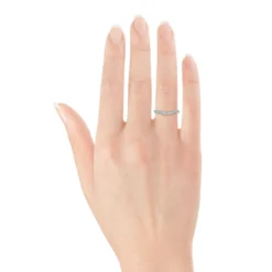 Diamond Contour Wedding Band 14K
