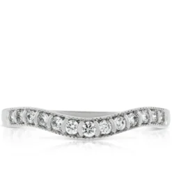 Diamond Contour Wedding Band 14K