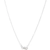 Diamond Cross Necklace, 14K White Gold