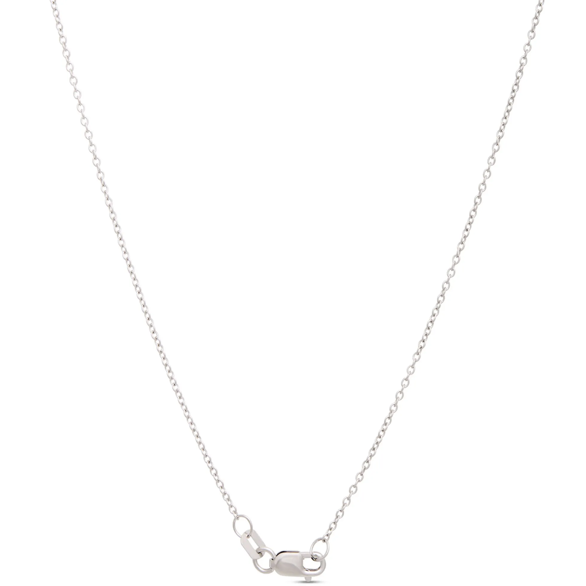 Diamond Cross Necklace, 14K White Gold