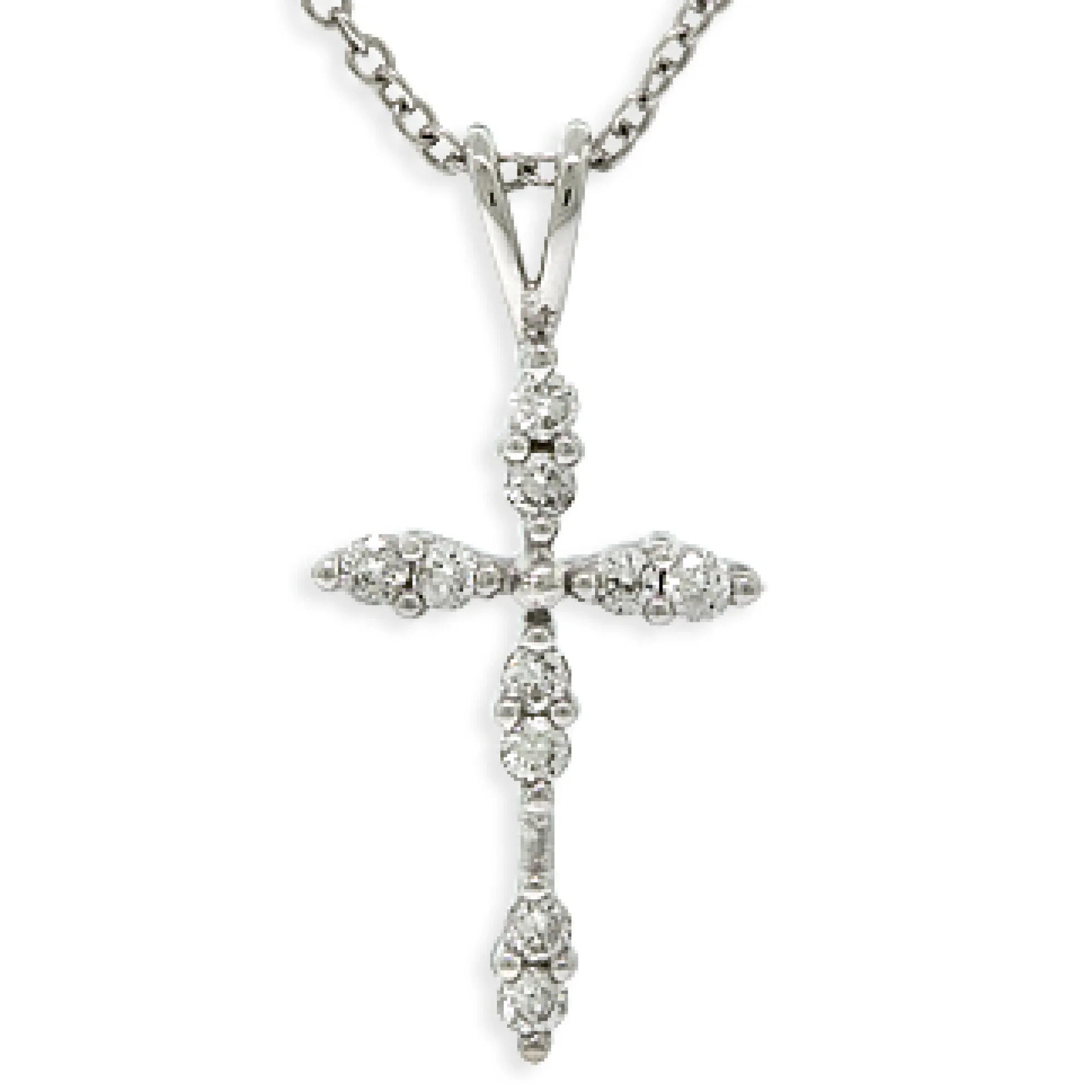 Diamond Cross Pendant 14K