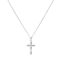 Diamond Cross Pendant 14K