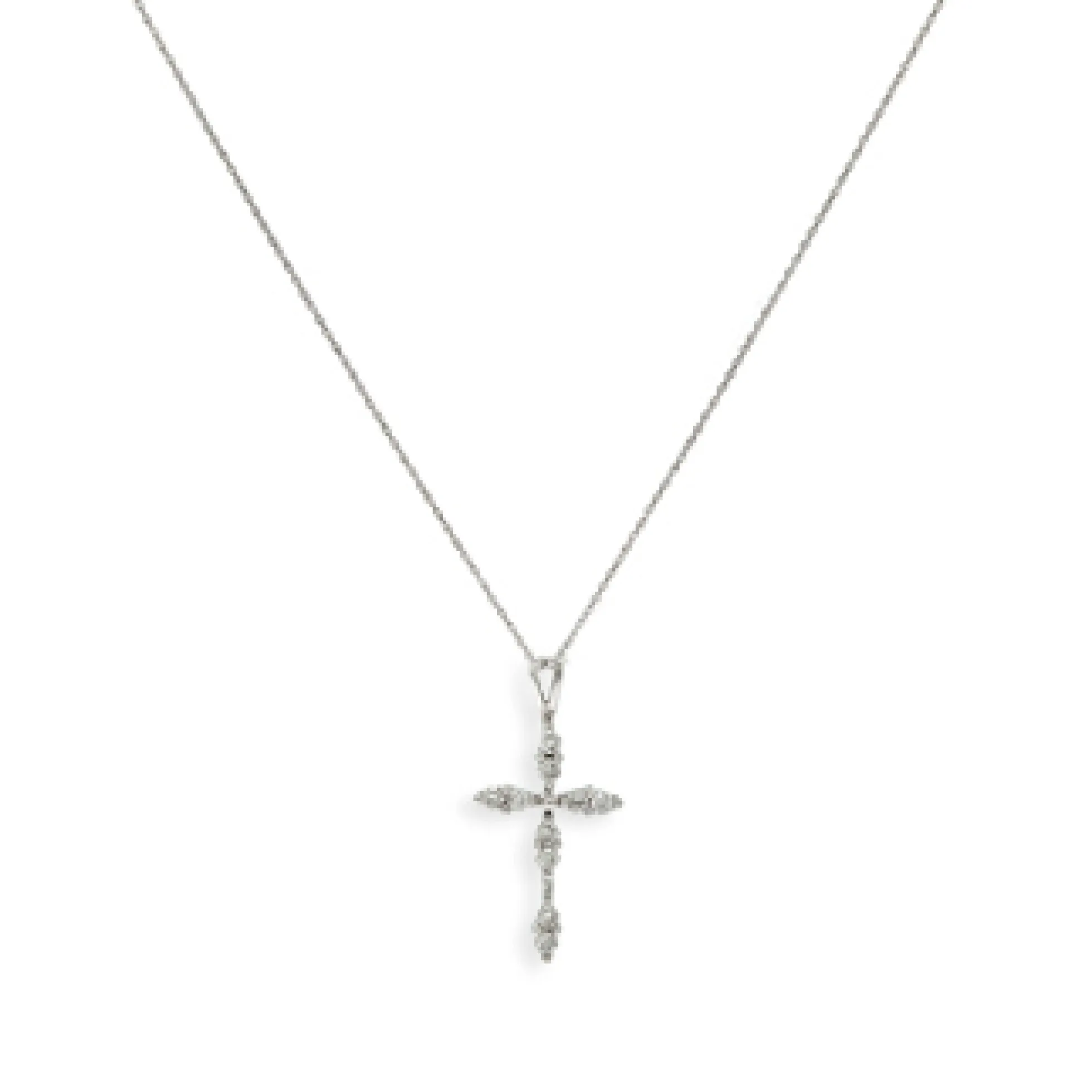 Diamond Cross Pendant 14K