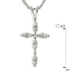 Diamond Cross Pendant 14K