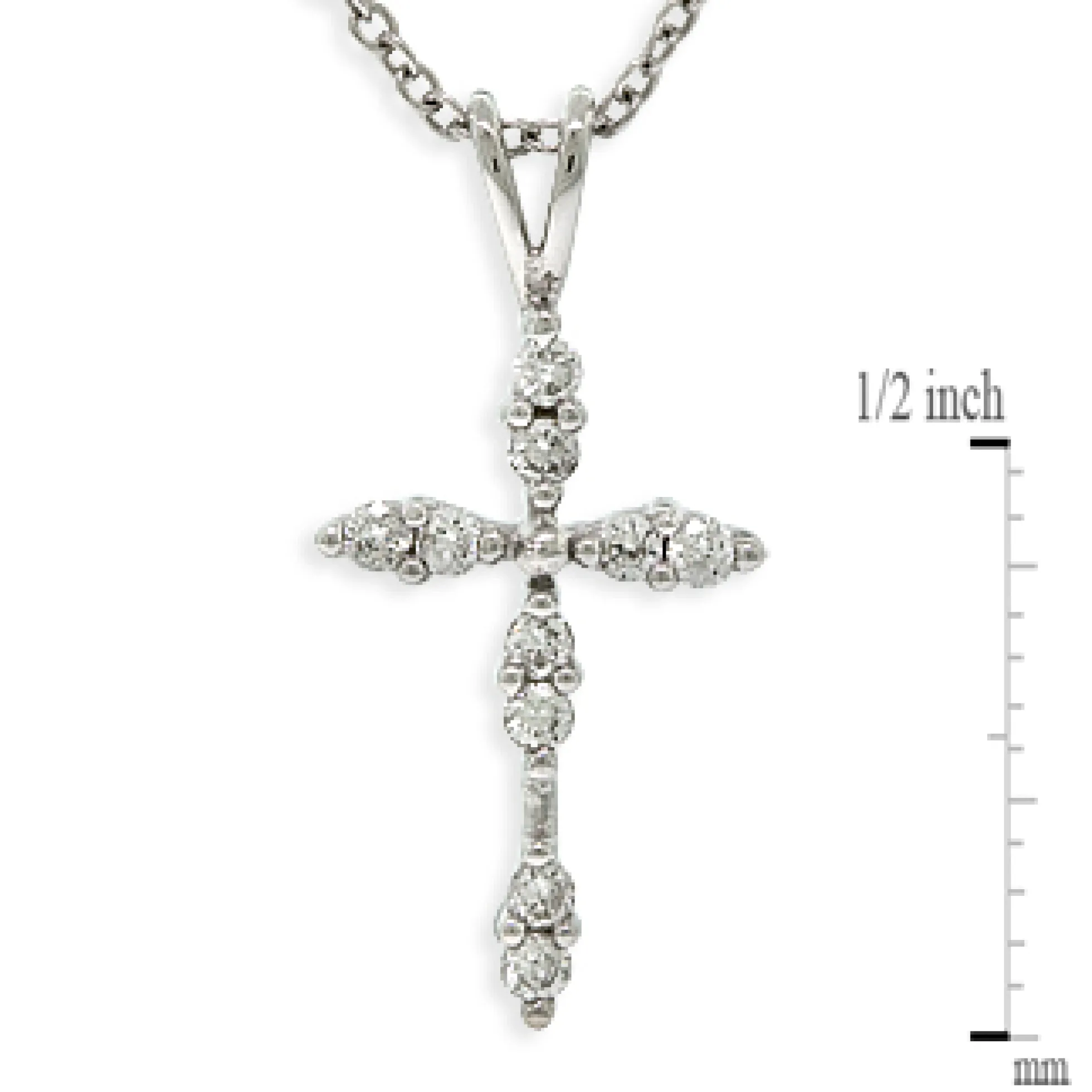 Diamond Cross Pendant 14K