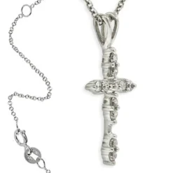 Diamond Cross Pendant 14K