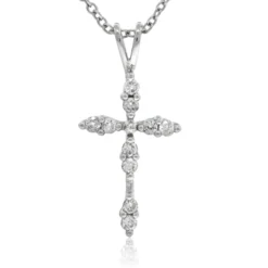 Diamond Cross Pendant 14K