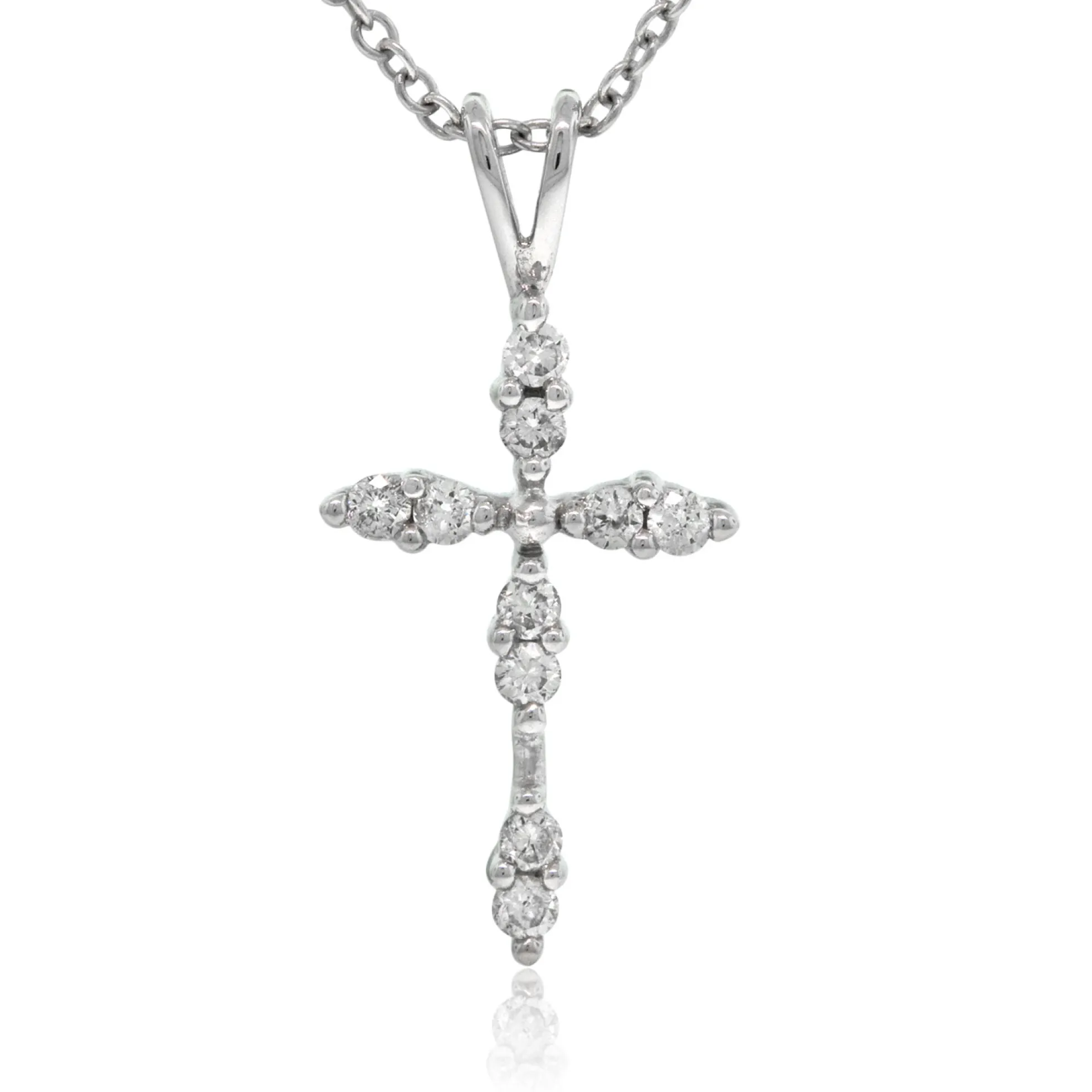 Diamond Cross Pendant 14K