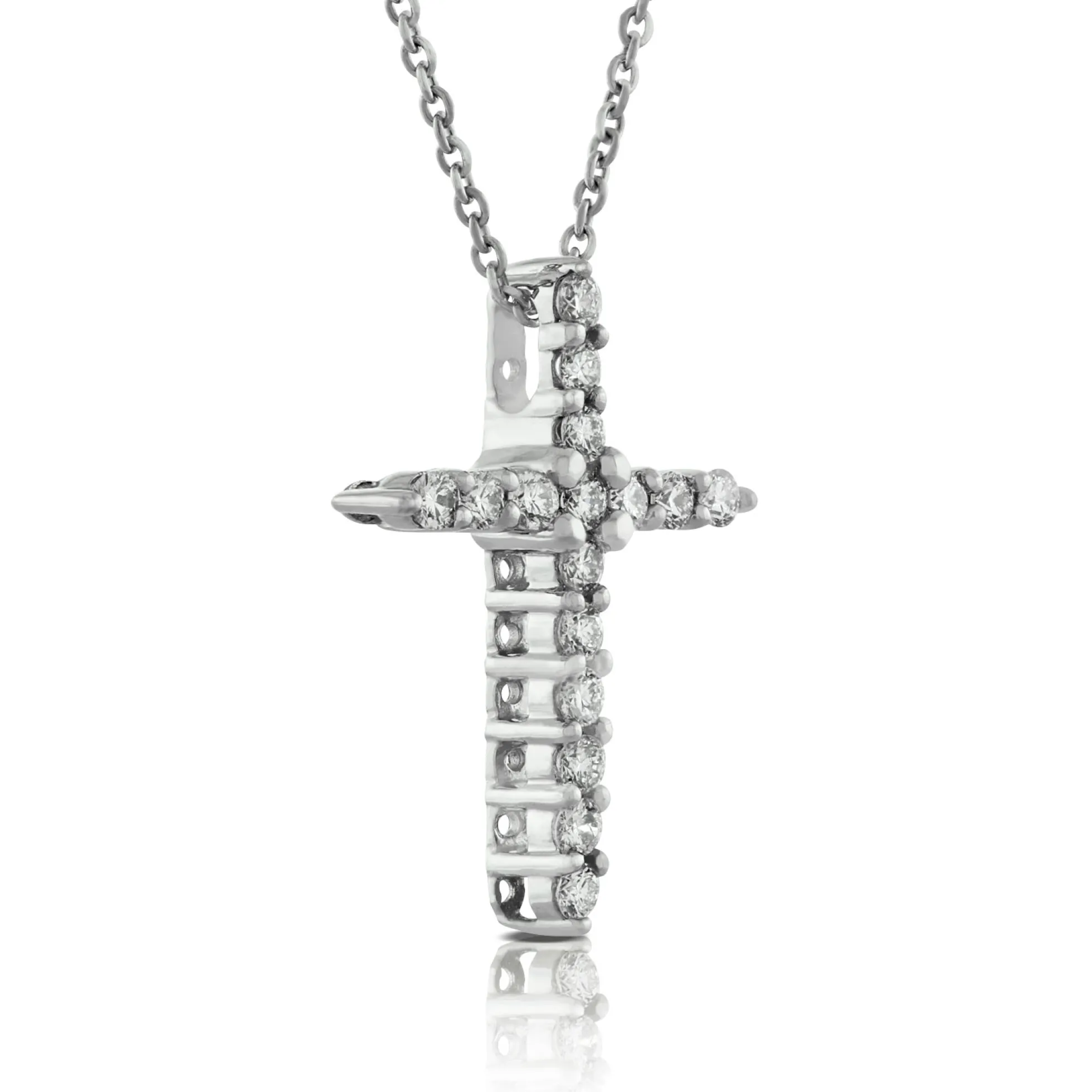 Diamond Cross Pendant 14K