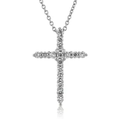 Diamond Cross Pendant 14K