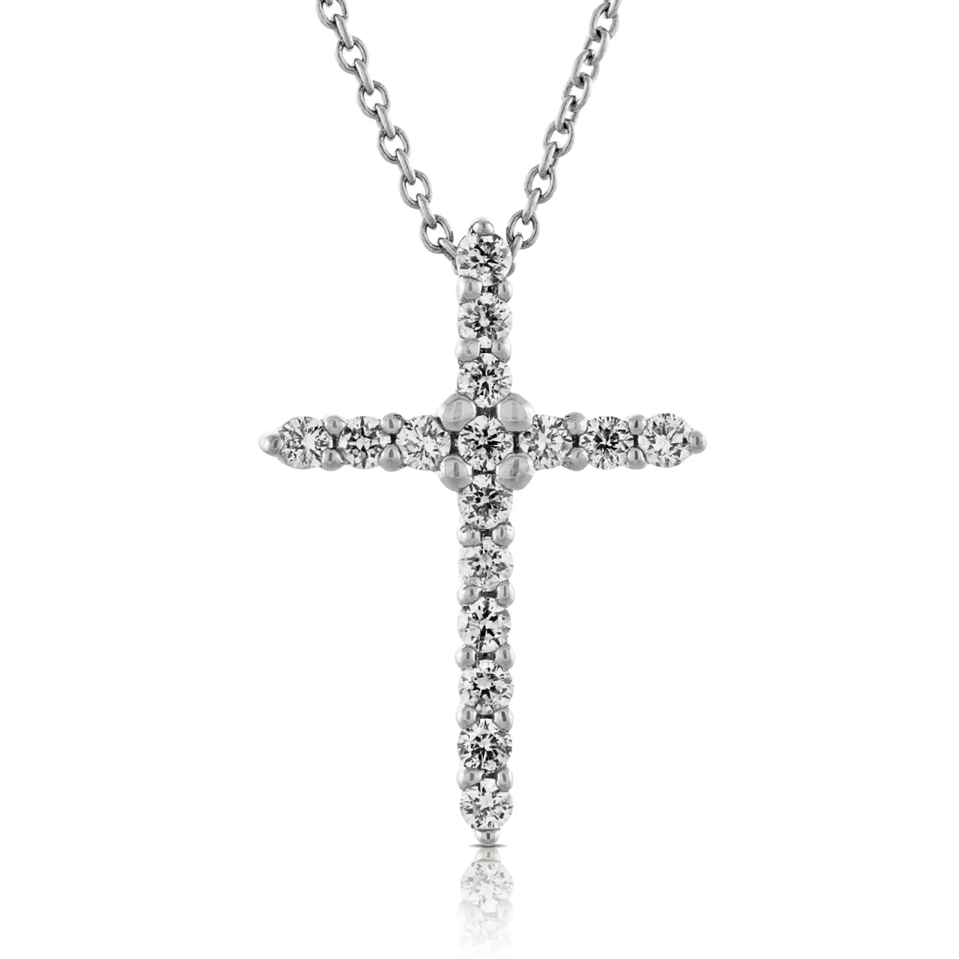 Diamond Cross Pendant 14K