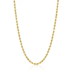 Diamond Cut Rope Chain 14K, 18"