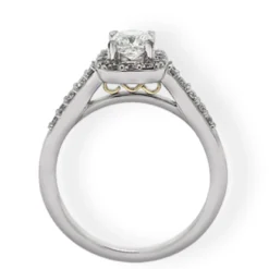 Diamond Halo Bridal Set 14K