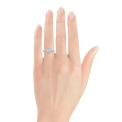 Diamond Halo Bridal Set 14K