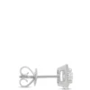 Diamond Halo Stud Earrings in 14K White Gold